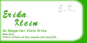 erika klein business card